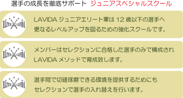 4：埼玉県北葛飾郡杉戸町の【スペシャルクラス】  LAVIDA ジュニアエリート軍