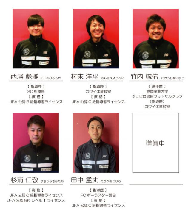 コーチ：静岡県浜松市中央区の浜松球's倶楽部 Jr.サッカースクール