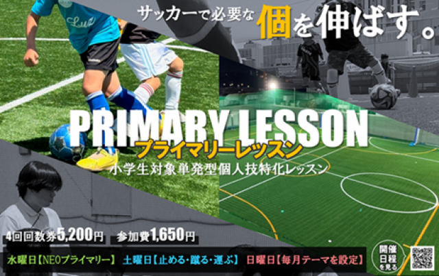 サッカー教室：千葉県印西市のゼット千葉ニュータウン　プライマリーレッスン(単発スクール)