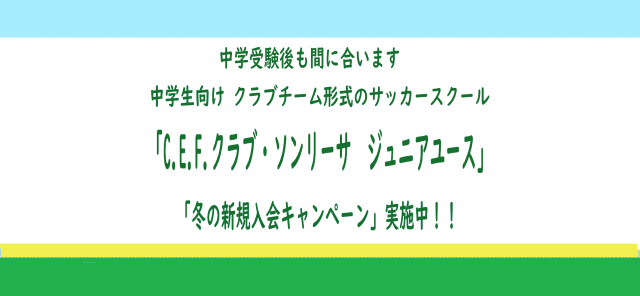 サッカー教室：埼玉県戸田市、川越市、所沢市、東京都練馬区、北区他のC.E.F.ｸﾗﾌﾞ･ｿﾝﾘｰｻ　ｿﾝﾘｰｻ･ｺﾐｭﾆﾃｨ･ﾌｨｰﾙﾄﾞｻｯｶｰｽｸｰﾙ