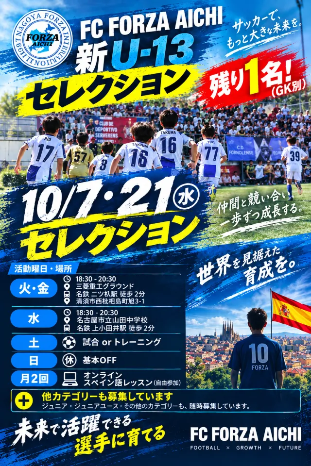 FC FORZA AICHI（愛知県名古屋市中村区名駅5-4-14　花車ビル北館1F2F）