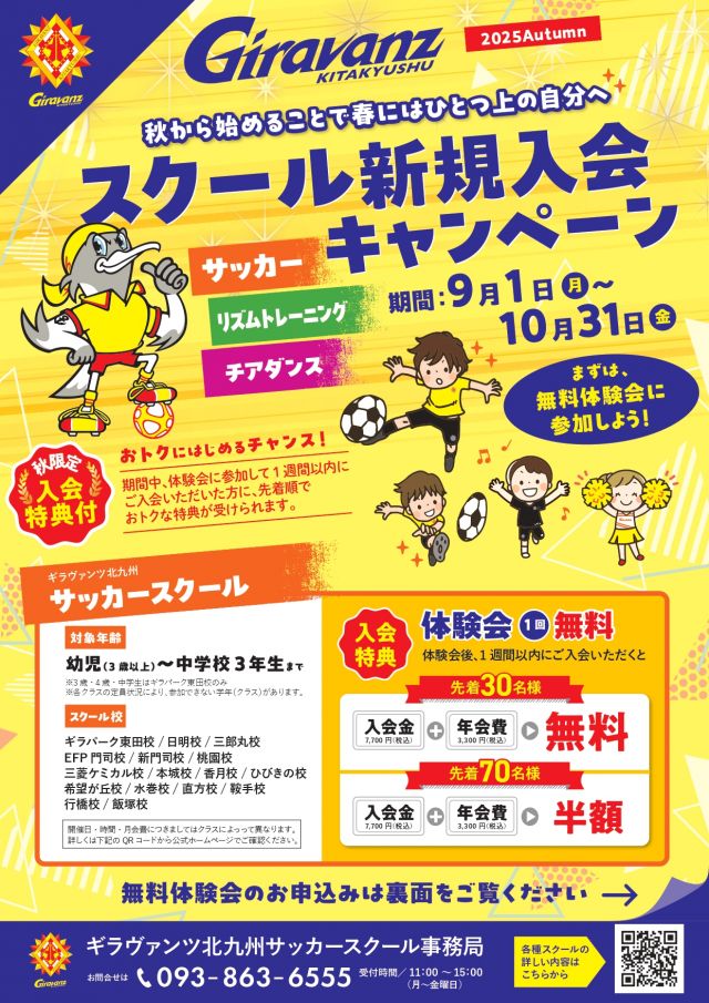 2：福岡県直方市のギラヴァンツ北九州サッカースクール 直方校