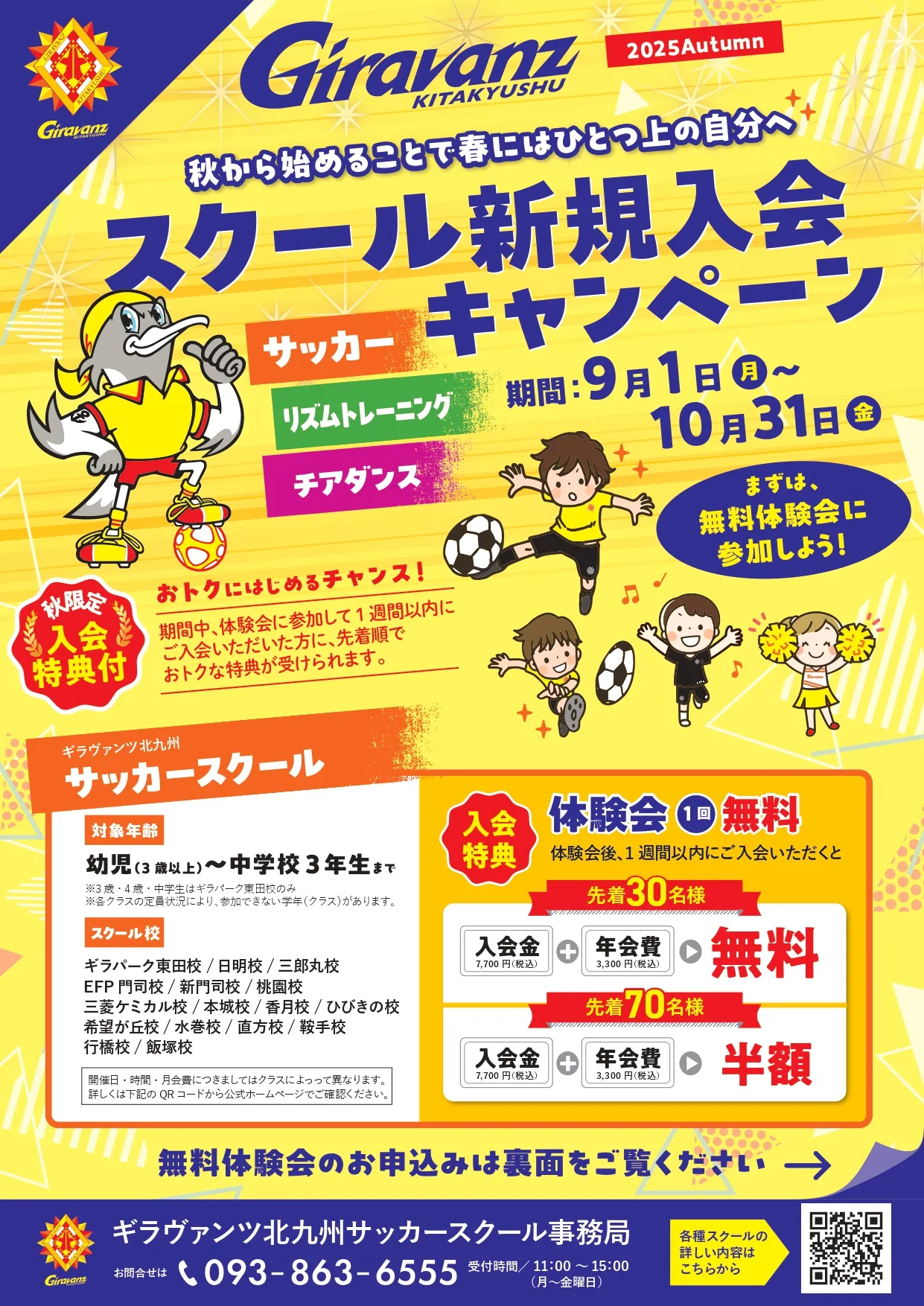 2：福岡県北九州市小倉南区のギラヴァンツ北九州サッカースクール 徳吉中央公園校