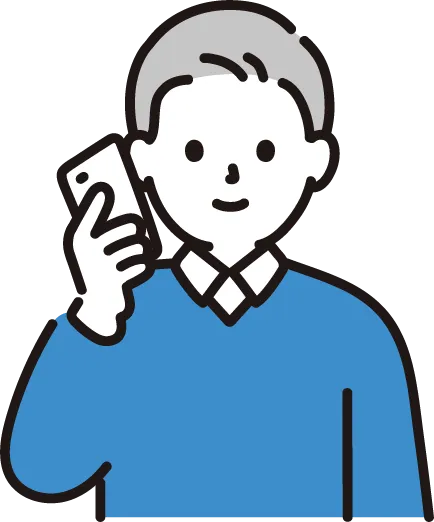 電話する男性