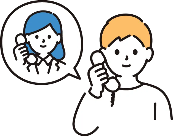 電話対応する女性